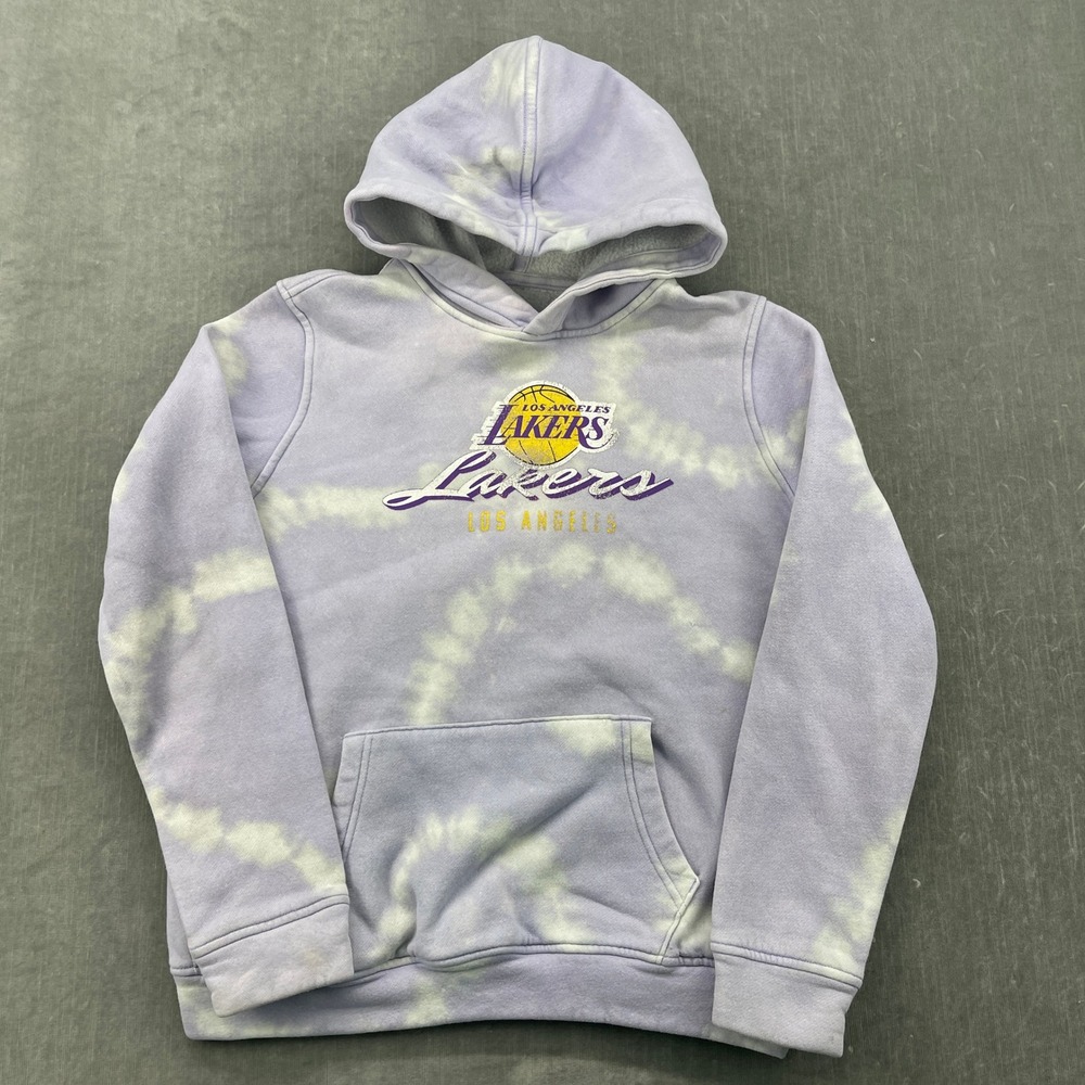 Los Angeles Lakers Abercrombie Kids 13/14 Purple Tie Dye NBA Hoodie Pullover